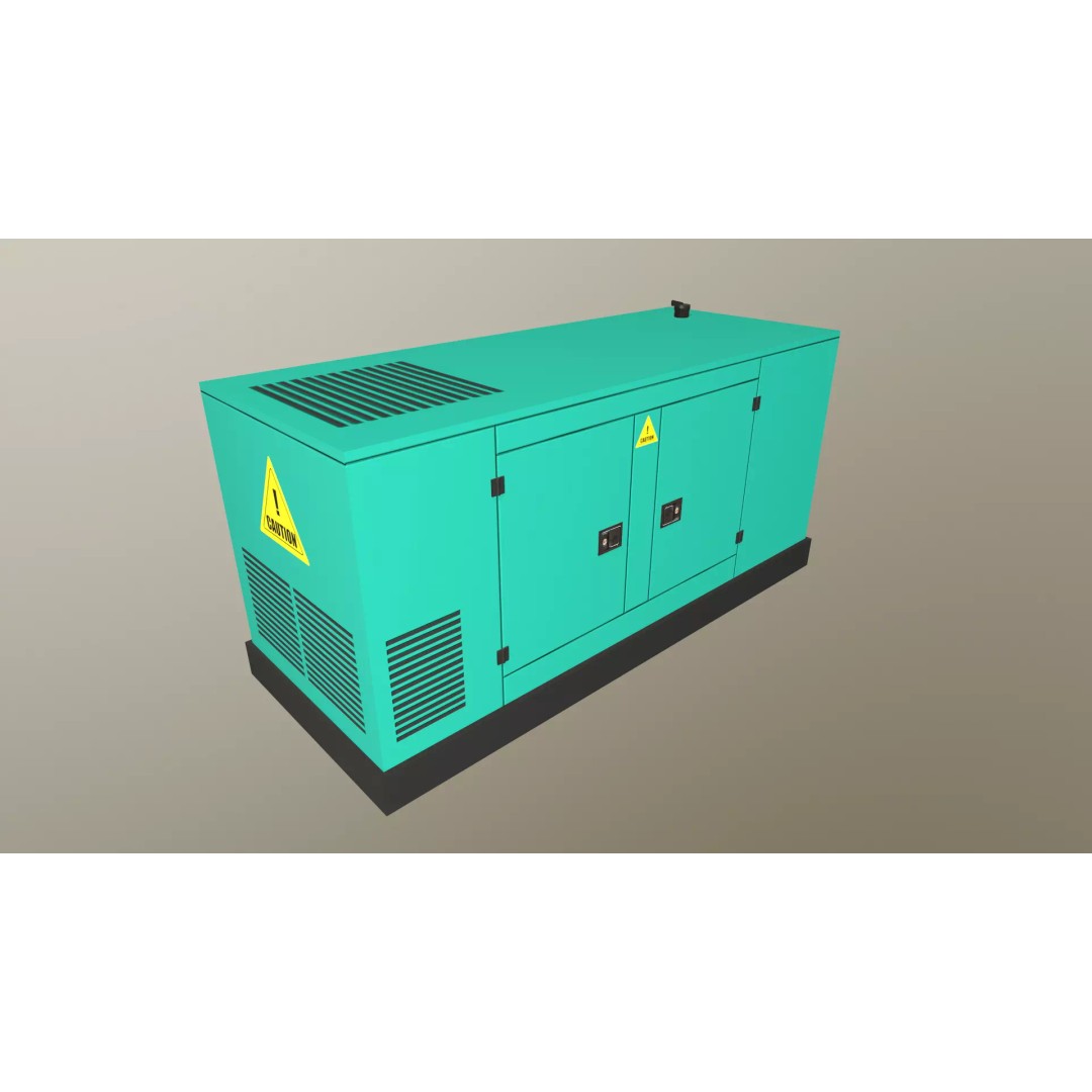 Industrial Power Generator 3D Model – Low Poly PBR Game Asset, FBX - View 12