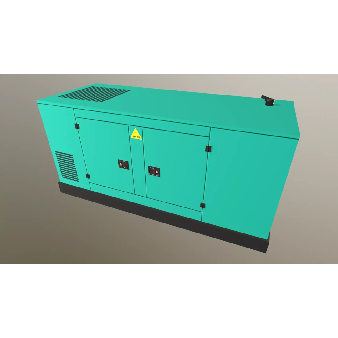 Industrial Power Generator 3D Model – Low Poly PBR Game Asset, FBX - View 13