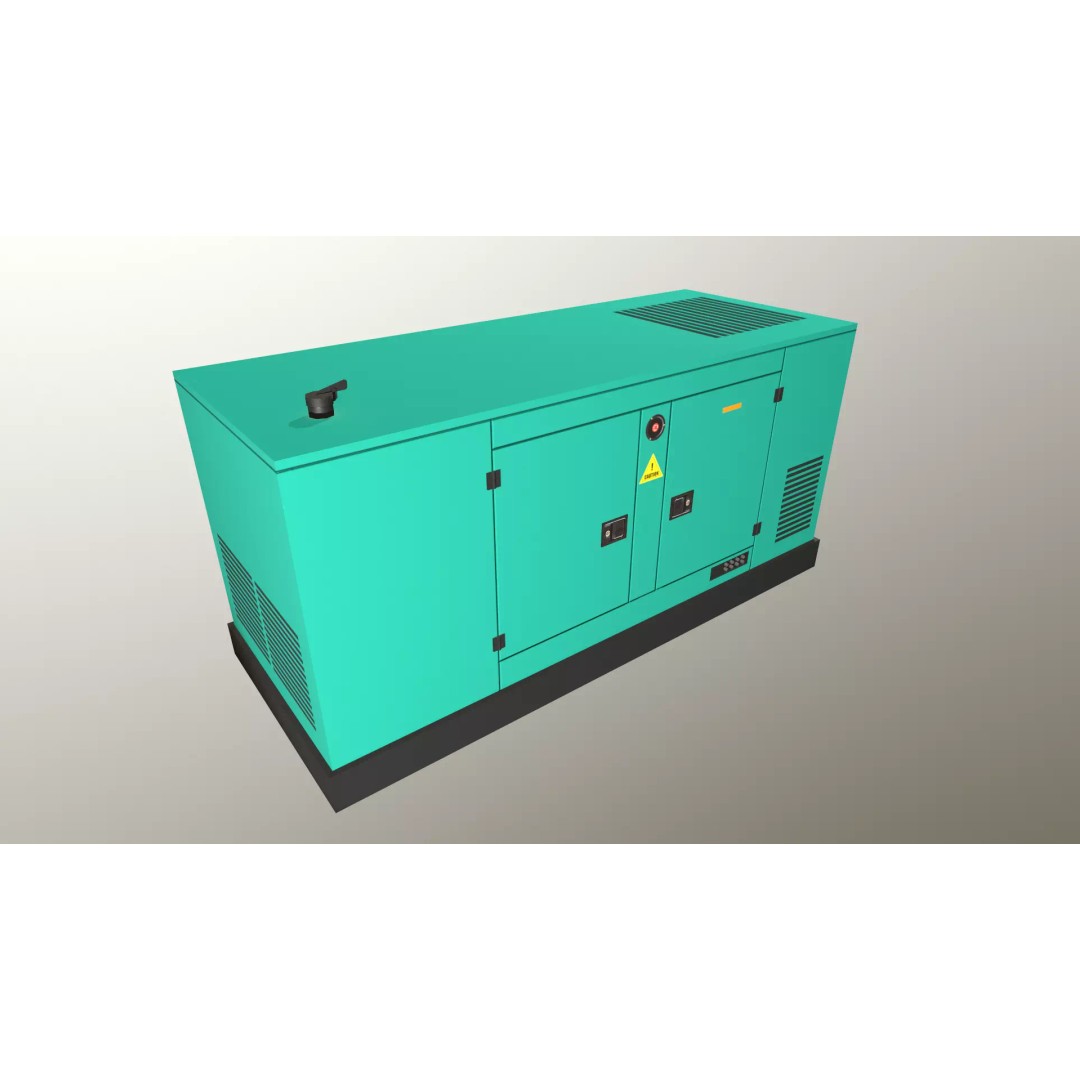 Industrial Power Generator 3D Model – Low Poly PBR Game Asset, FBX - View 14