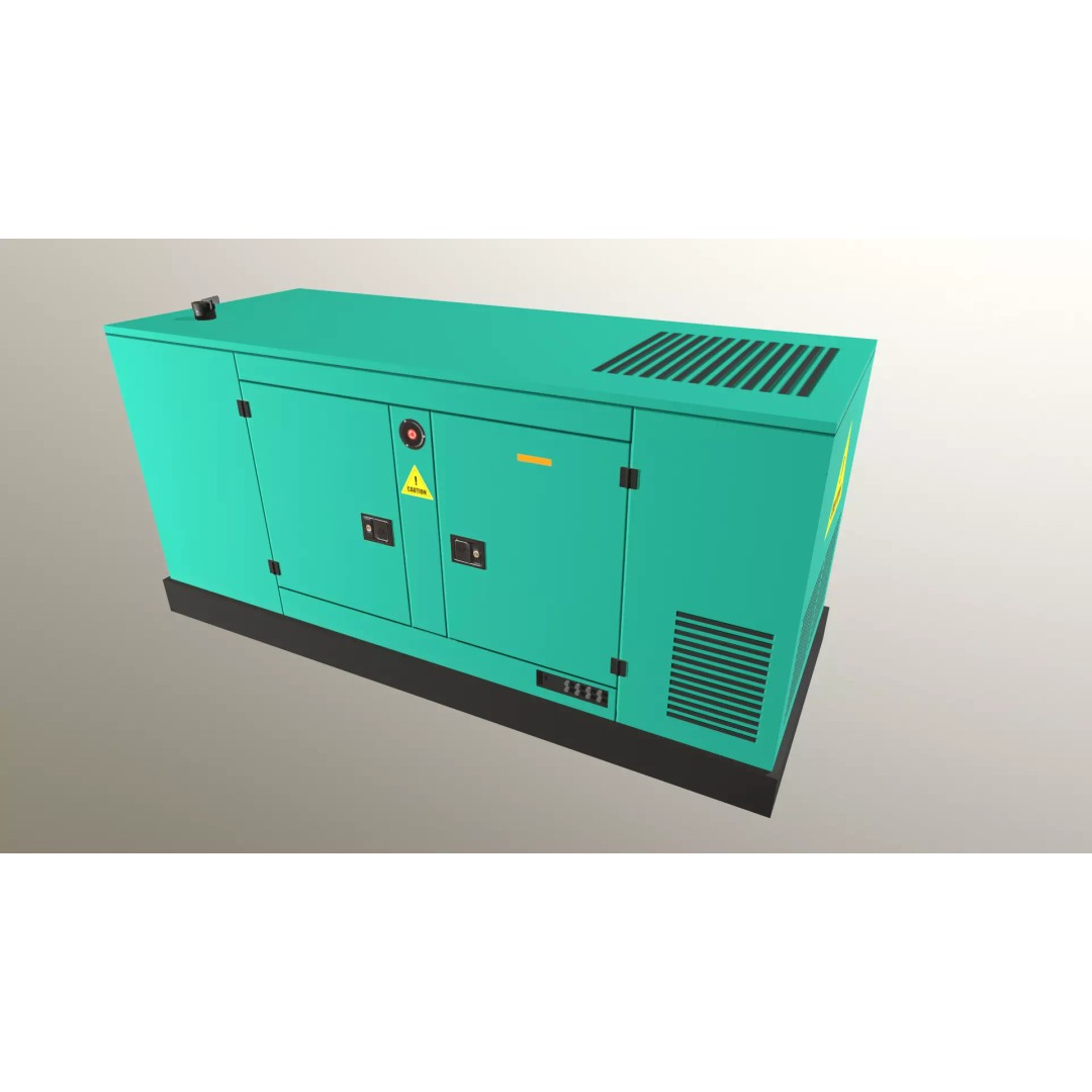Industrial Power Generator 3D Model – Low Poly PBR Game Asset, FBX - View 15