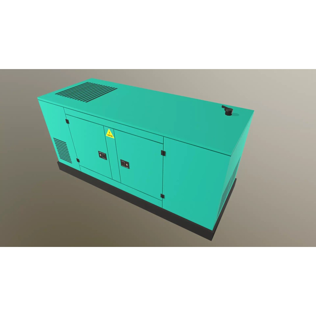 Industrial Power Generator 3D Model – Low Poly PBR Game Asset, FBX - View 16