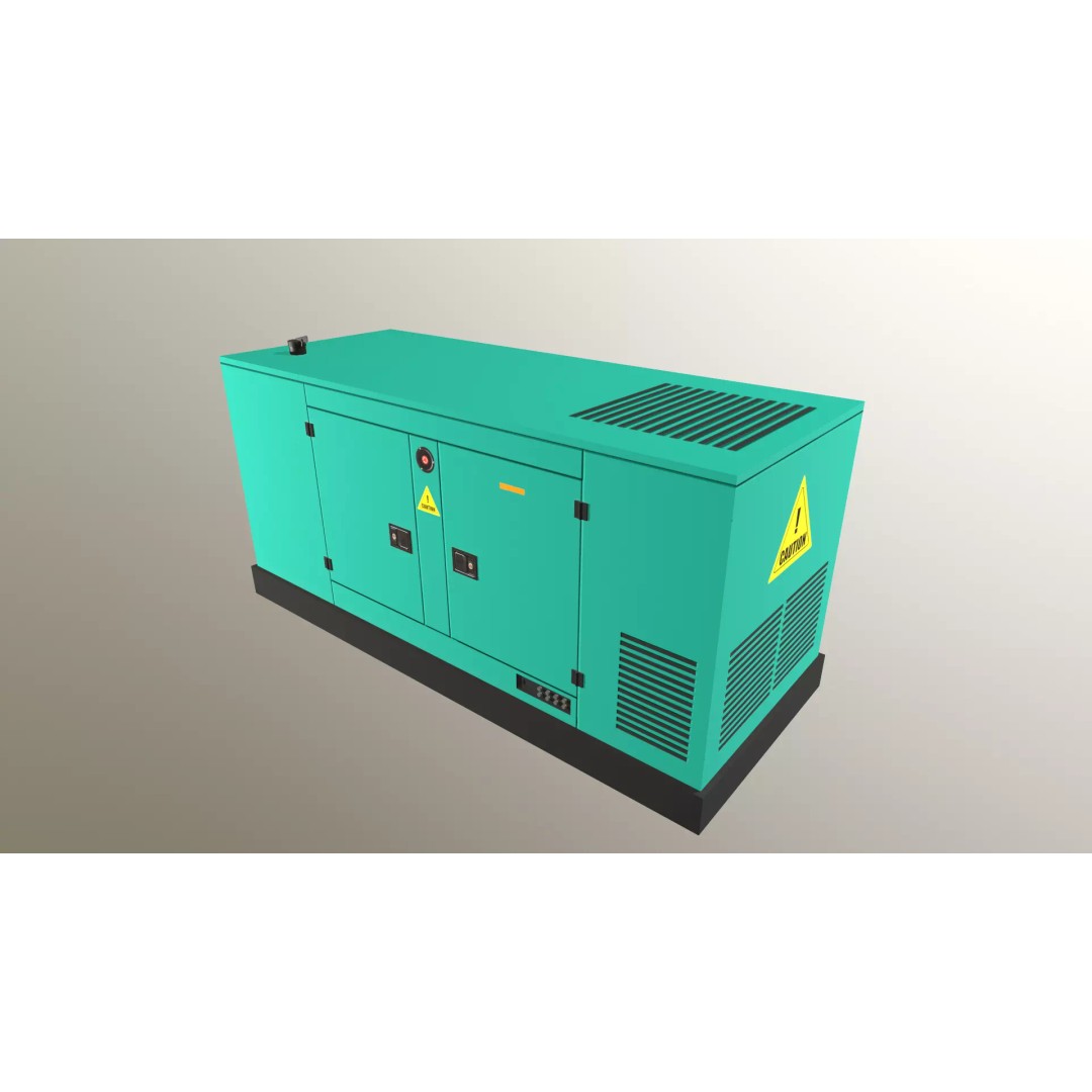 Industrial Power Generator 3D Model – Low Poly PBR Game Asset, FBX - View 18