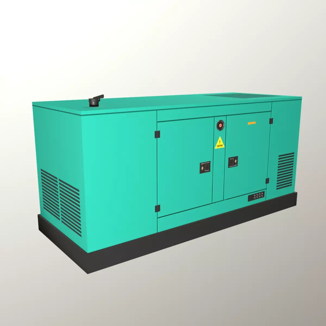 Industrial Power Generator 3D Model – Low Poly PBR Game Asset, FBX - View 2