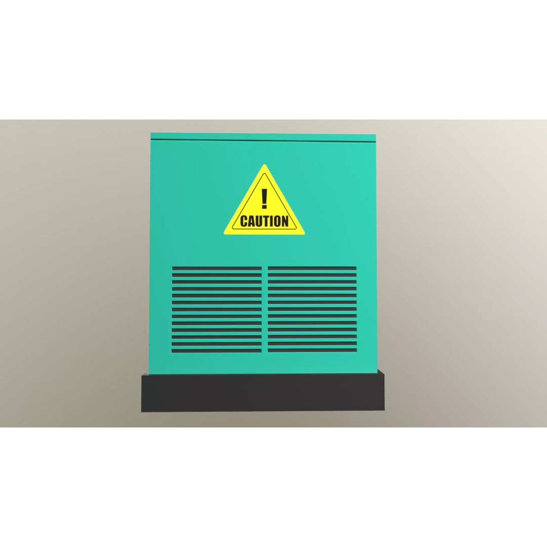 Industrial Power Generator 3D Model – Low Poly PBR Game Asset, FBX - View 20