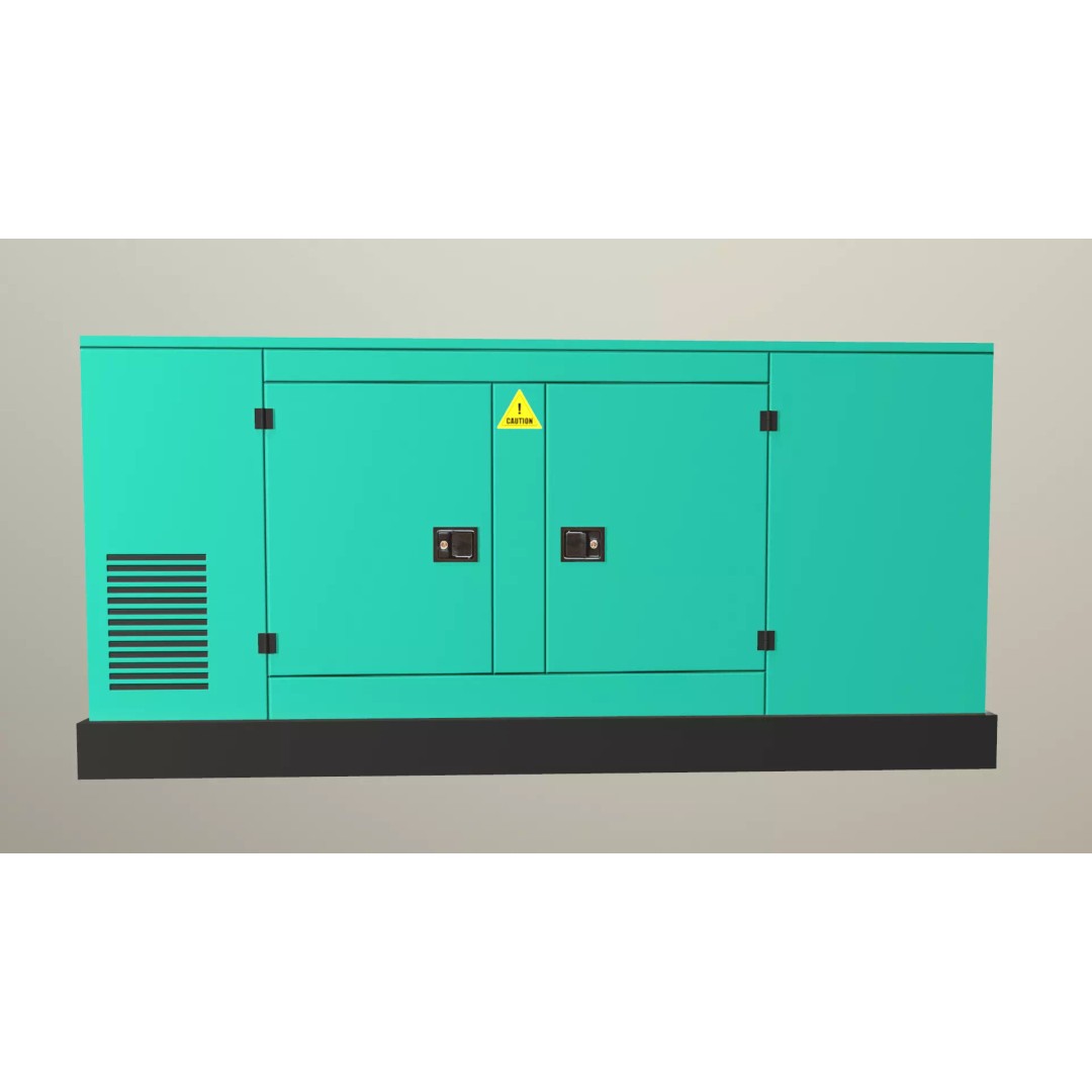 Industrial Power Generator 3D Model – Low Poly PBR Game Asset, FBX - View 21