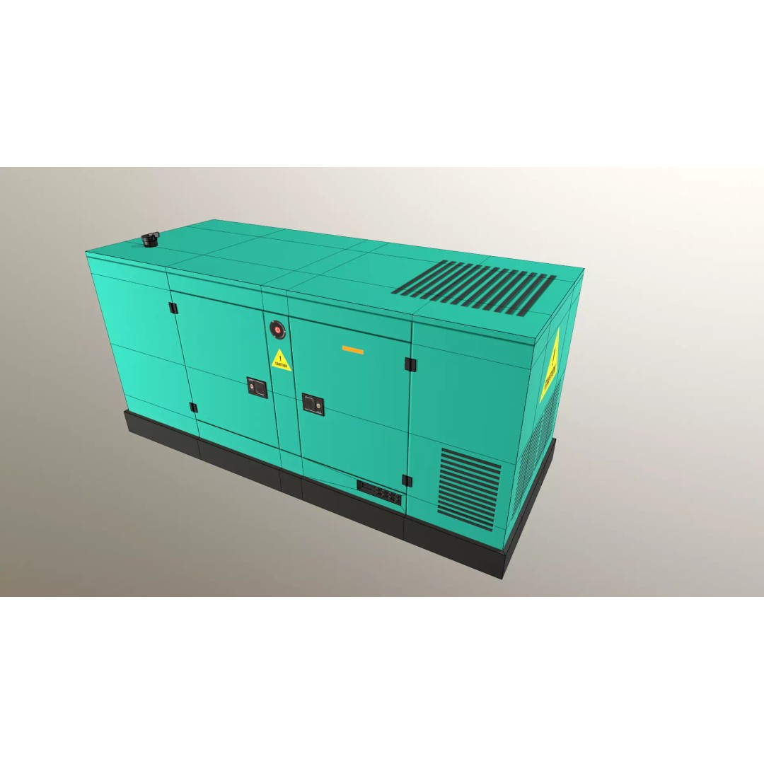 Industrial Power Generator 3D Model – Low Poly PBR Game Asset, FBX - View 22