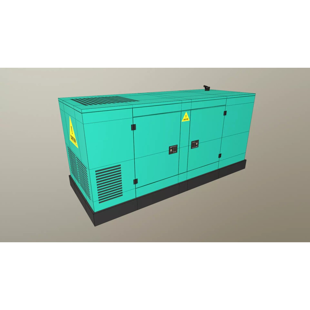 Industrial Power Generator 3D Model – Low Poly PBR Game Asset, FBX - View 23