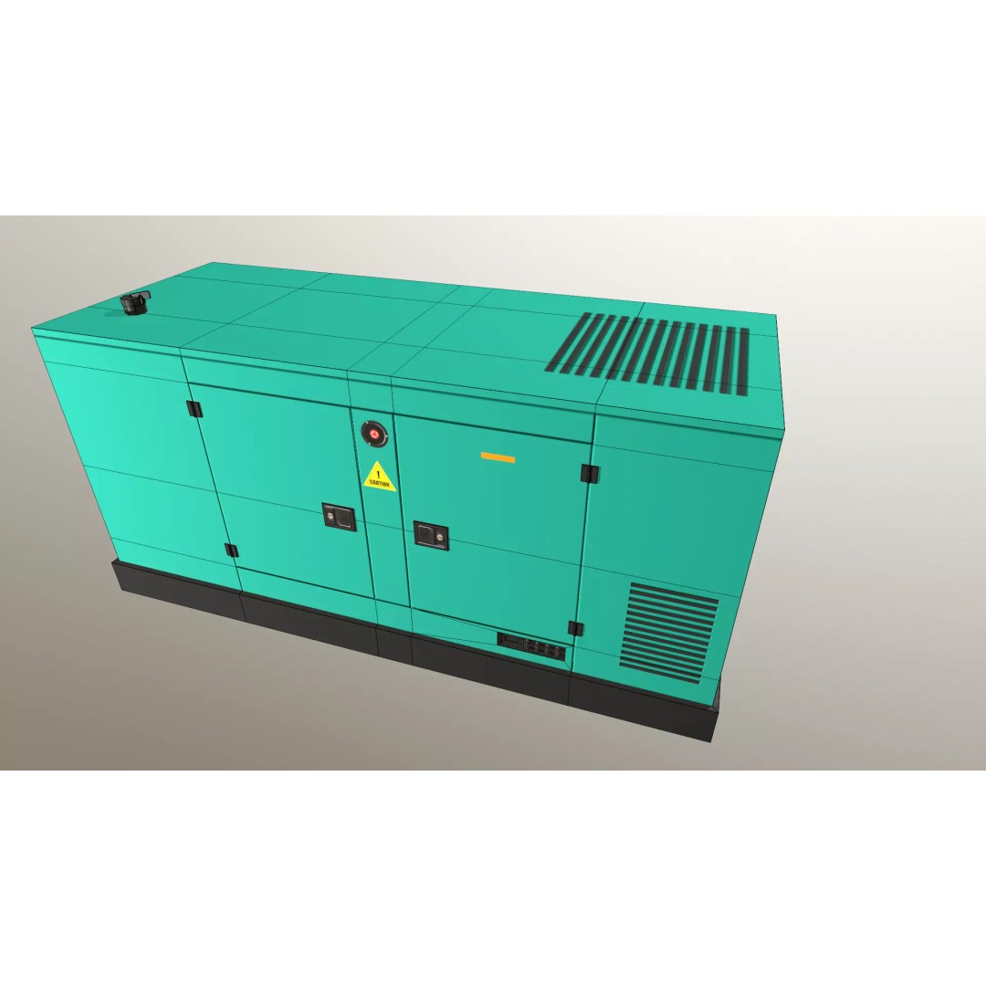 Industrial Power Generator 3D Model – Low Poly PBR Game Asset, FBX - View 25