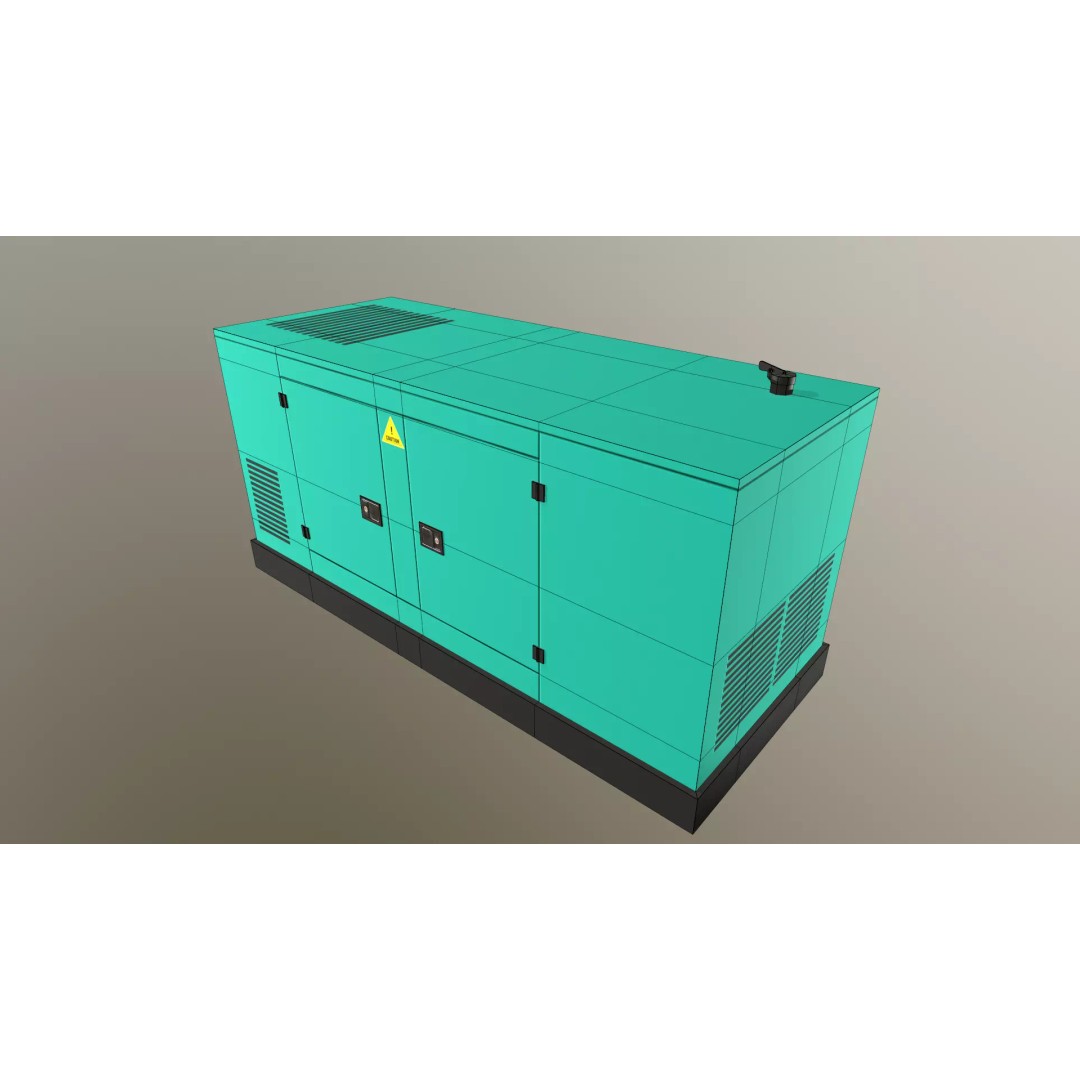Industrial Power Generator 3D Model – Low Poly PBR Game Asset, FBX - View 26