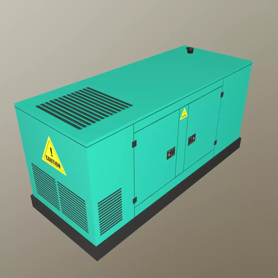 Industrial Power Generator 3D Model – Low Poly PBR Game Asset, FBX - View 6