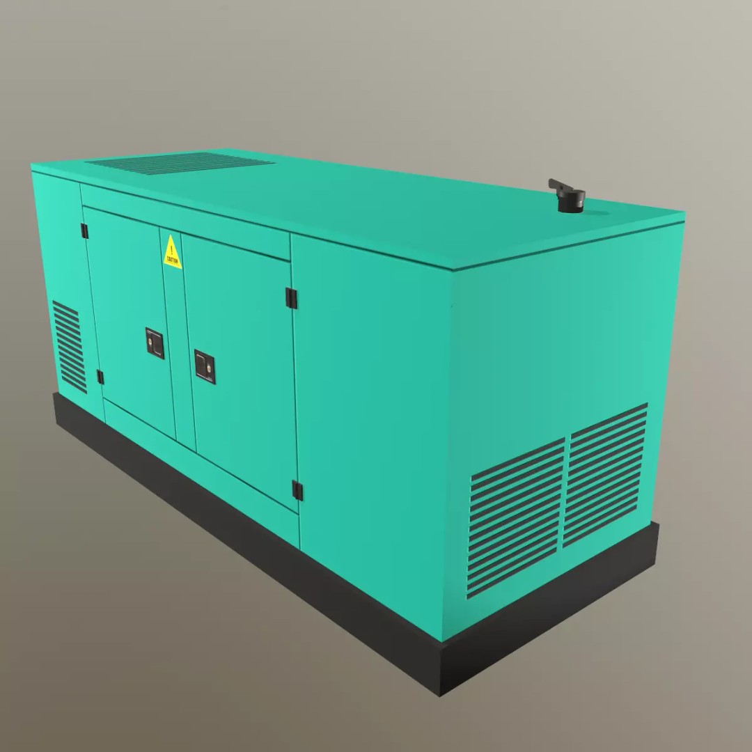 Industrial Power Generator 3D Model – Low Poly PBR Game Asset, FBX - View 7