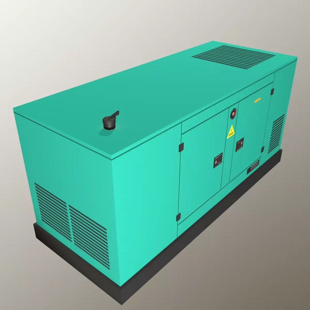 Industrial Power Generator 3D Model – Low Poly PBR Game Asset, FBX - View 8