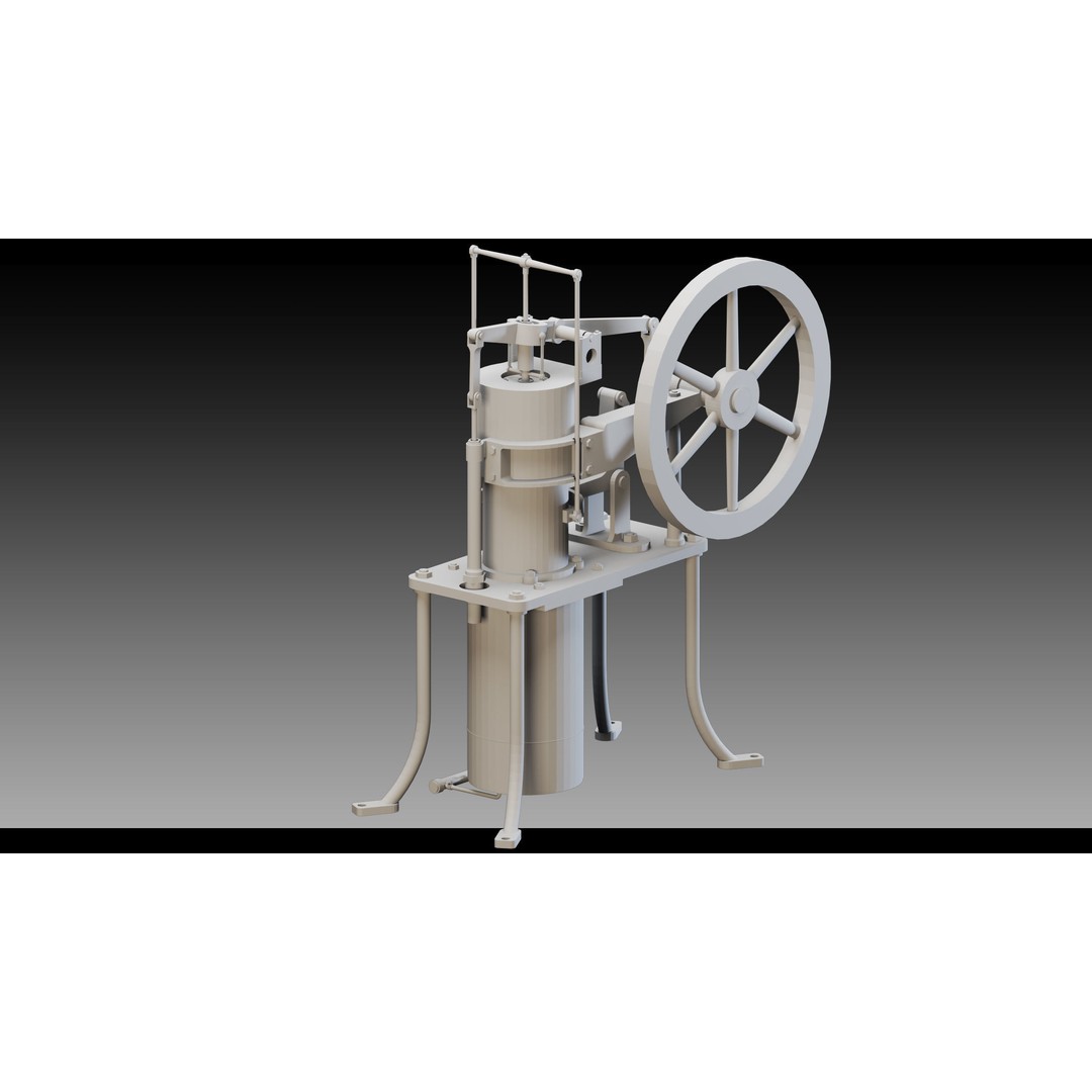 Steam Engines 3D Model – High Detail Low Poly Industrial Asset, FBX, OBJ - View 6