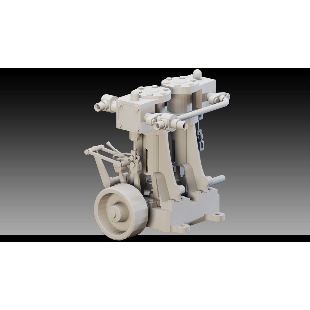 Steam Engines 3D Model – High Detail Low Poly Industrial Asset, FBX, OBJ - View 7