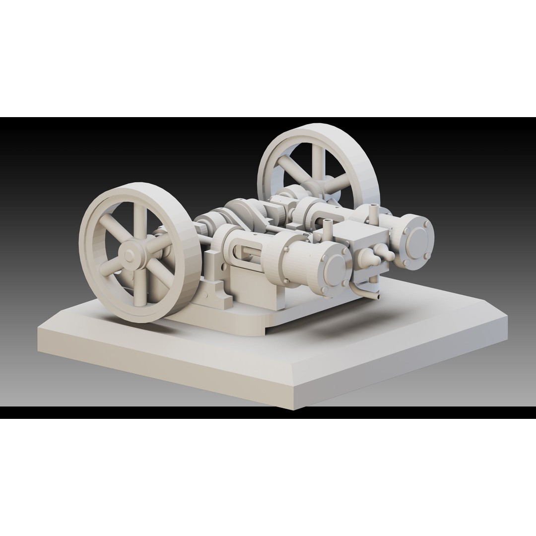 Steam Engines 3D Model – High Detail Low Poly Industrial Asset, FBX, OBJ - View 8