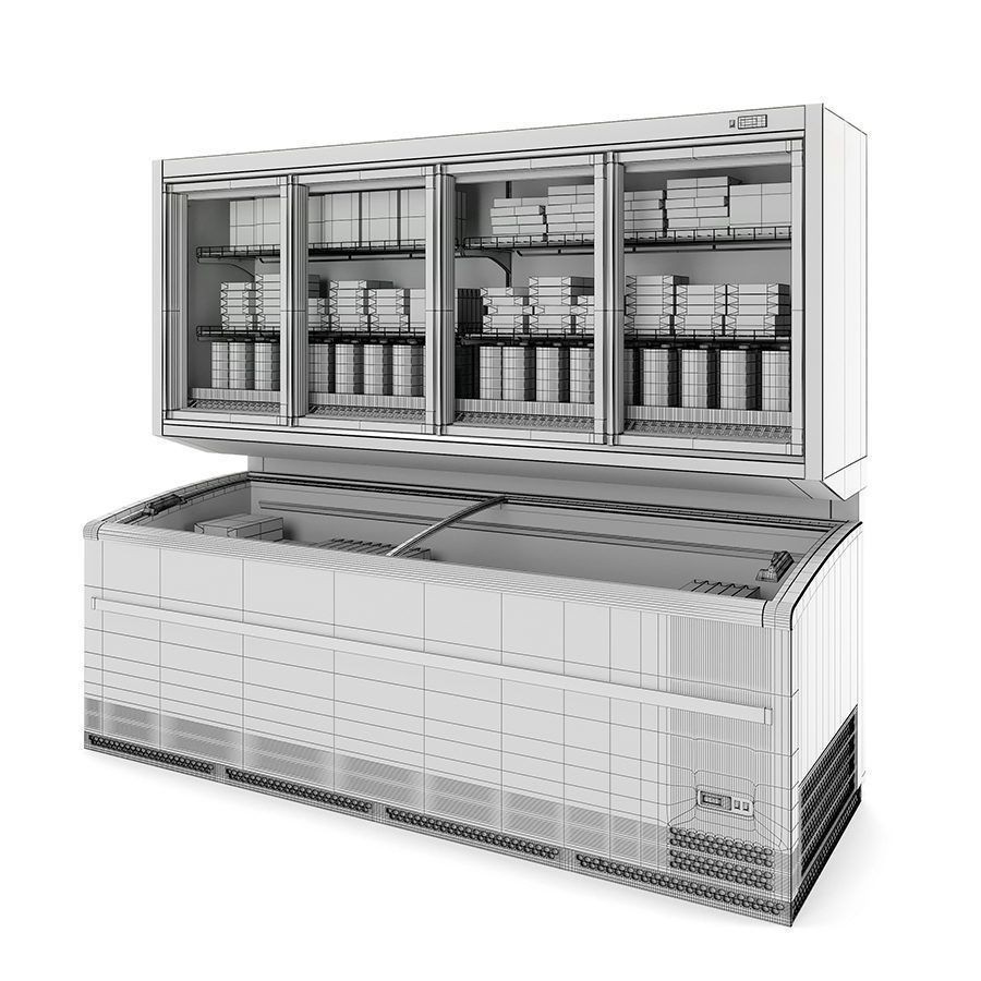 Combi Fridge Atlas 3D Model – High Quality PBR Asset, FBX & More