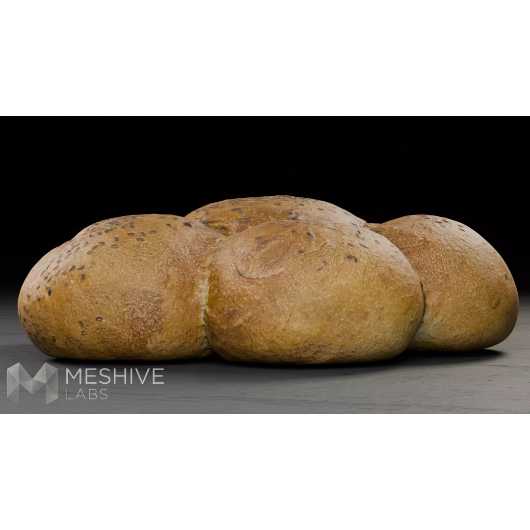 Artisan Daisy Bread 3D Model – Low Poly PBR Game Asset, FBX - View 20