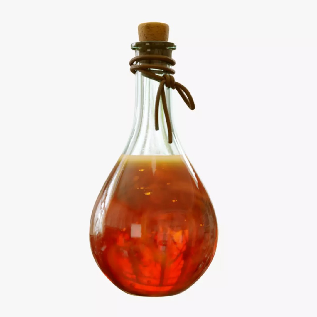 Potion Flask 3D Model – Low Poly Realistic Game Asset, Blender - View 2