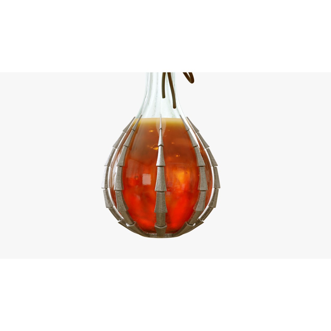 Potion Flask 3D Model – Low Poly Realistic Game Asset, Blender - View 23