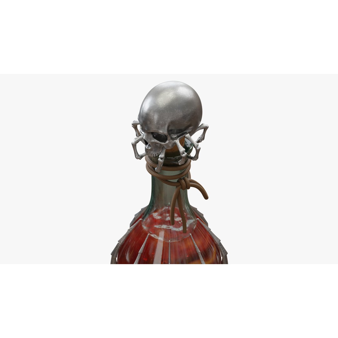 Potion Flask 3D Model – Low Poly Realistic Game Asset, Blender - View 26