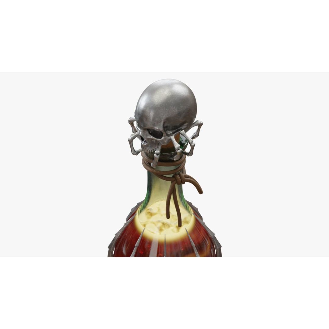 Potion Flask 3D Model – Low Poly Realistic Game Asset, Blender - View 27