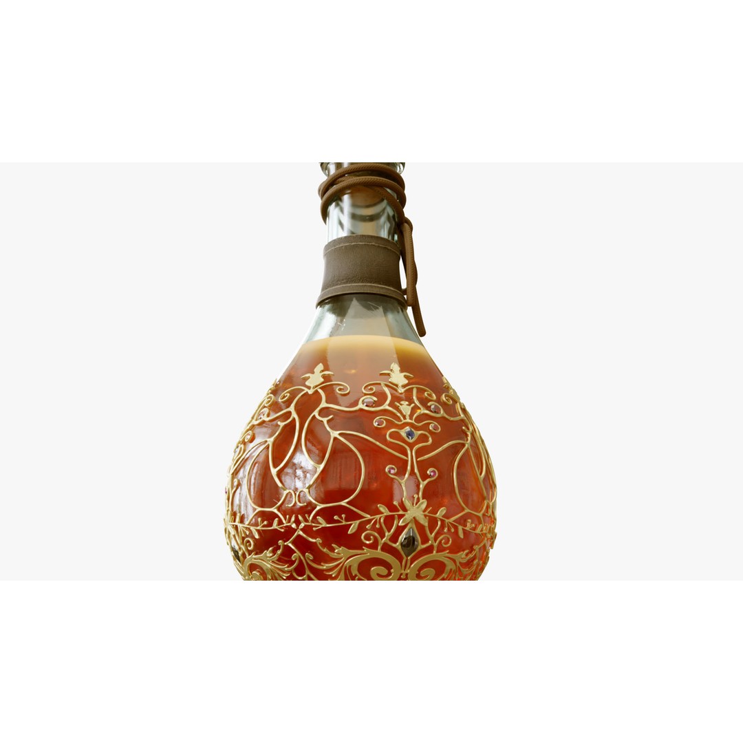 Potion Flask 3D Model – Low Poly Realistic Game Asset, Blender - View 36