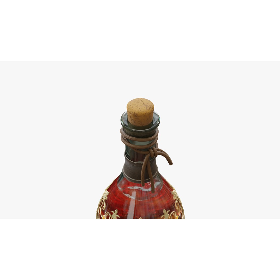 Potion Flask 3D Model – Low Poly Realistic Game Asset, Blender - View 37