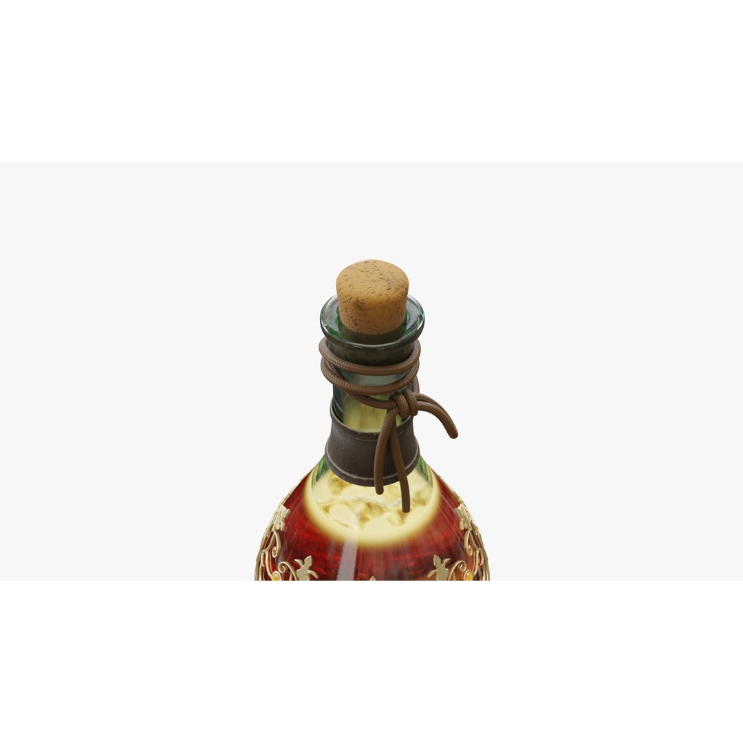 Potion Flask 3D Model – Low Poly Realistic Game Asset, Blender - View 38