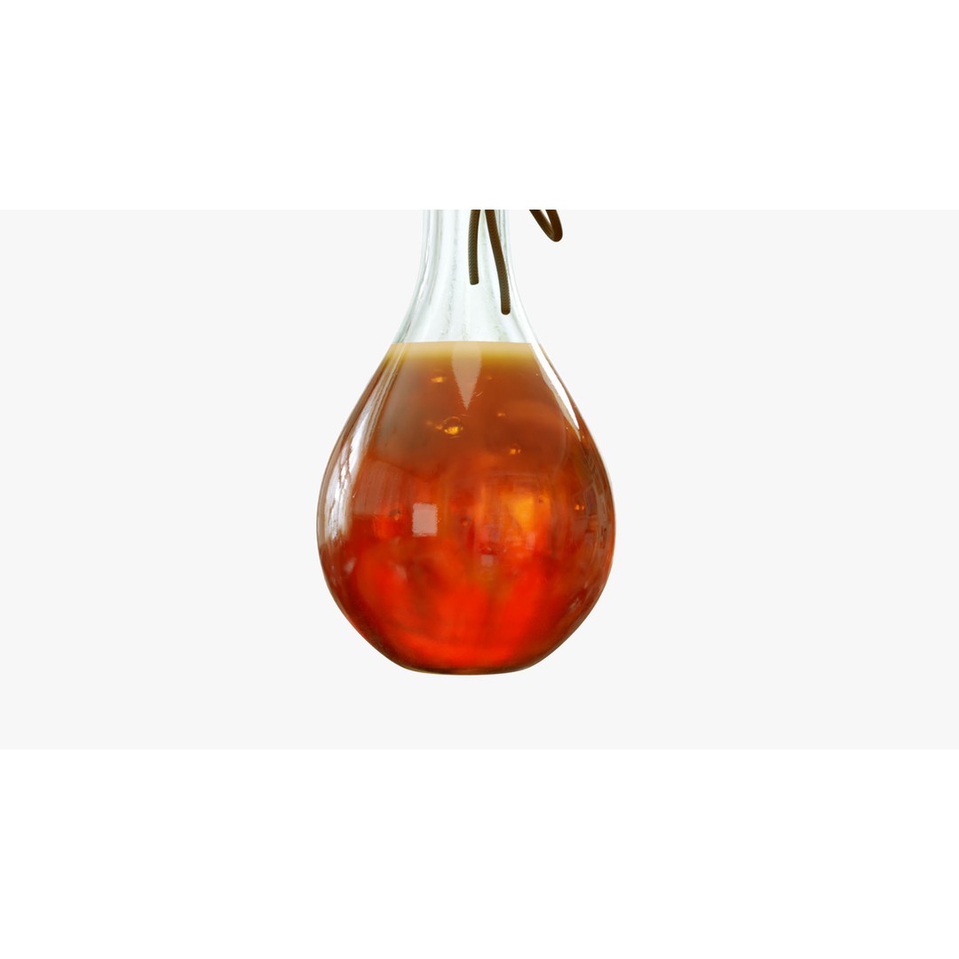 Potion Flask 3D Model – Low Poly Realistic Game Asset, Blender - View 4