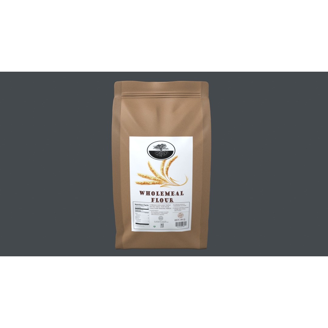 Wholemeal Flour 3D Model – Low Poly Game Asset, FBX - View 3