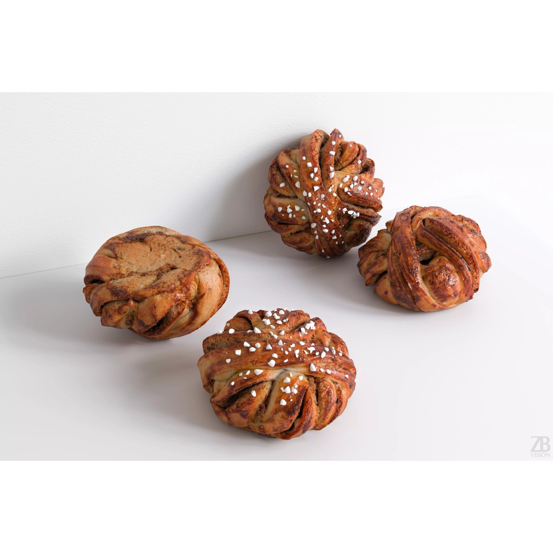 Cinnamon Bun 3D Model – Realistic High Poly PBR Asset, FBX/OBJ - View 2