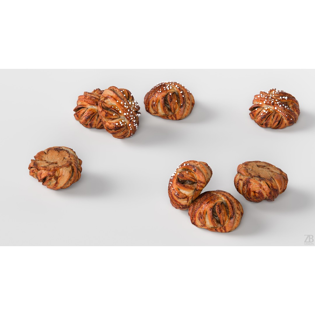 Cinnamon Bun 3D Model – Realistic High Poly PBR Asset, FBX/OBJ - View 4