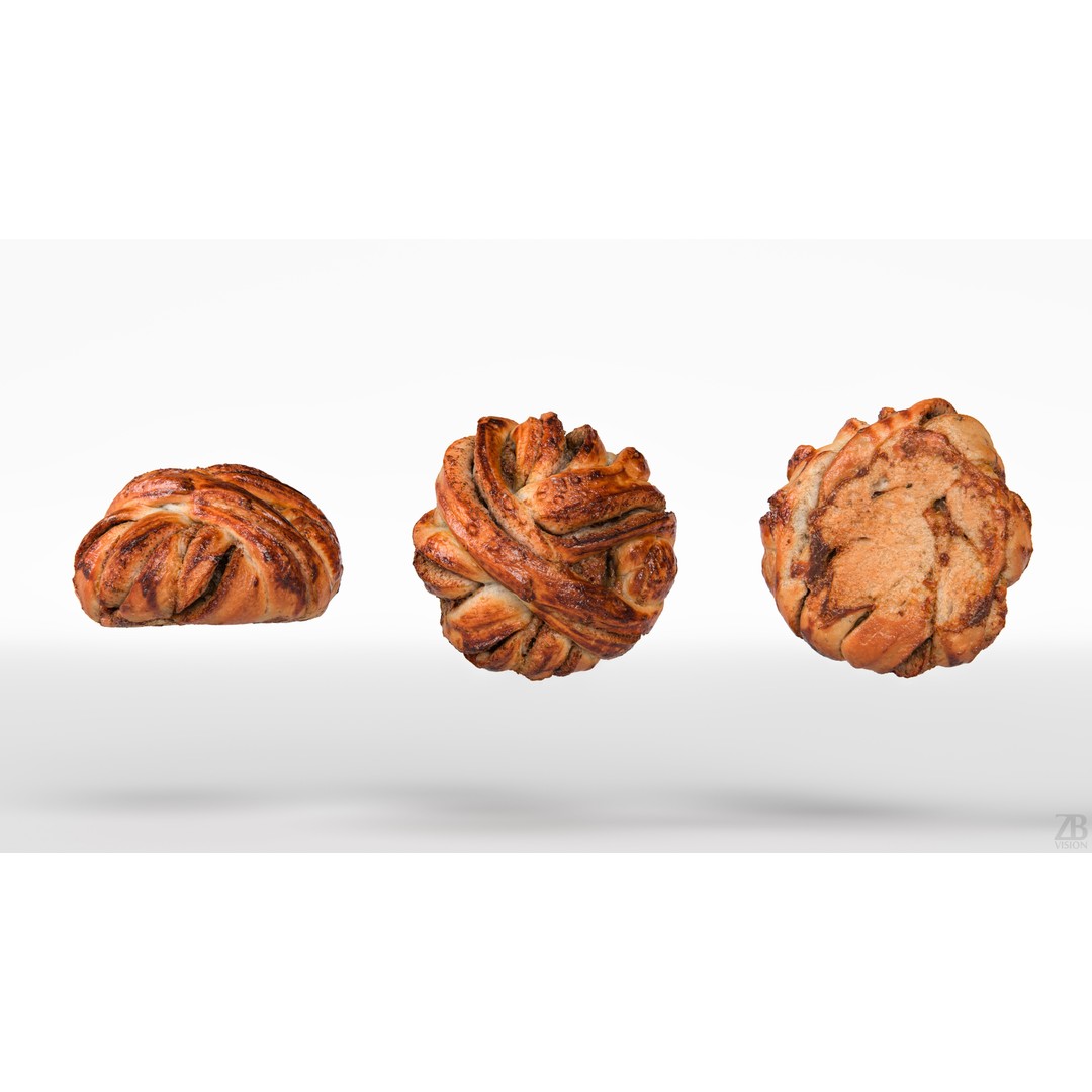 Cinnamon Bun 3D Model – Realistic High Poly PBR Asset, FBX/OBJ - View 6