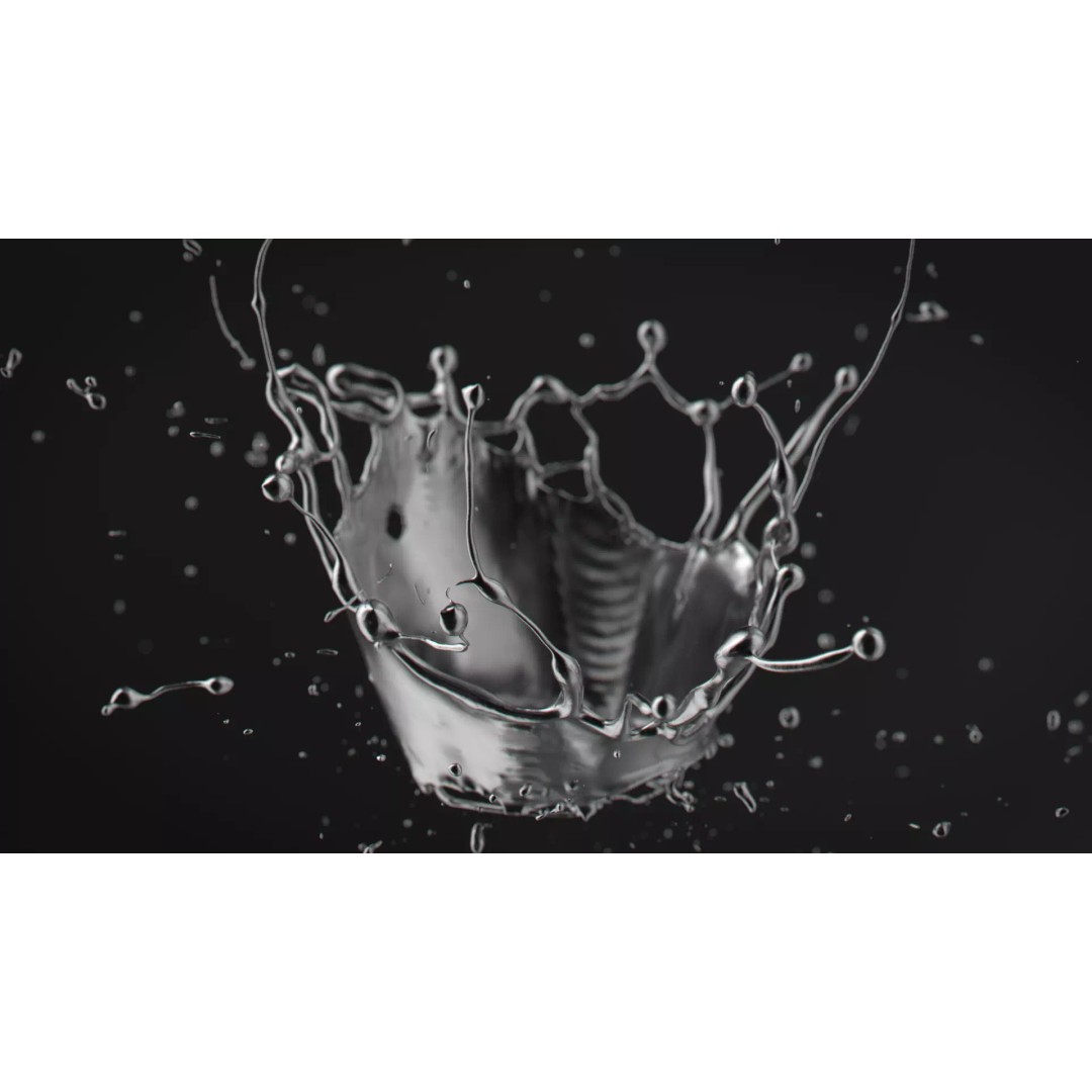 Crown Splash 3D Model – Animated Fluid Simulation, Alembic Format - View 2