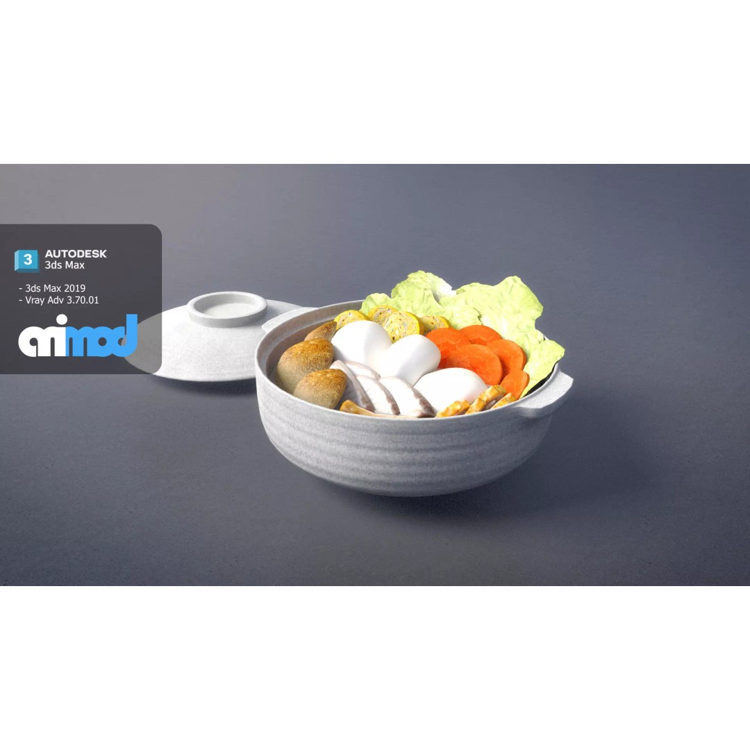 Nagasaki Hot Pot 3D Model – High Quality Food Asset, FBX, PBR Textures - View 2