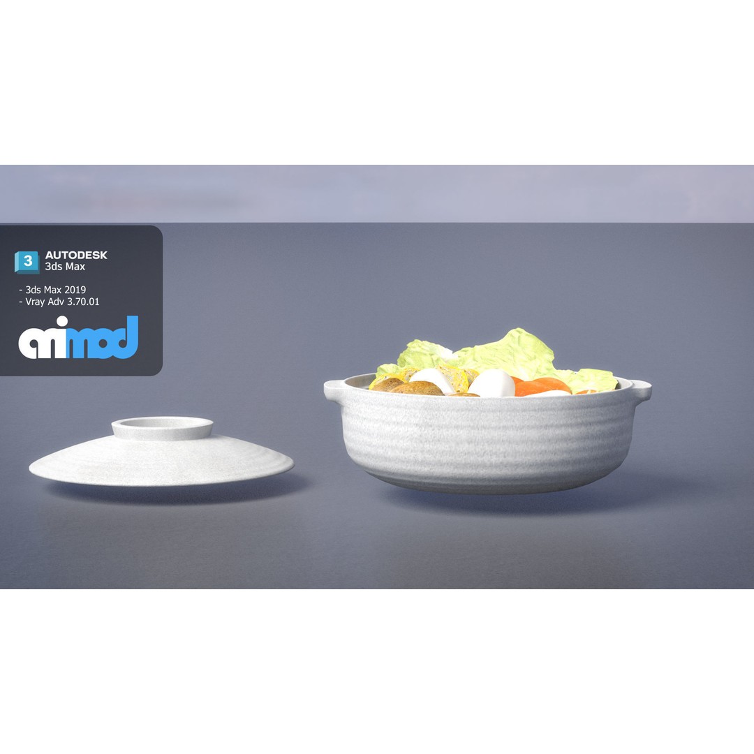 Nagasaki Hot Pot 3D Model – High Quality Food Asset, FBX, PBR Textures - View 5