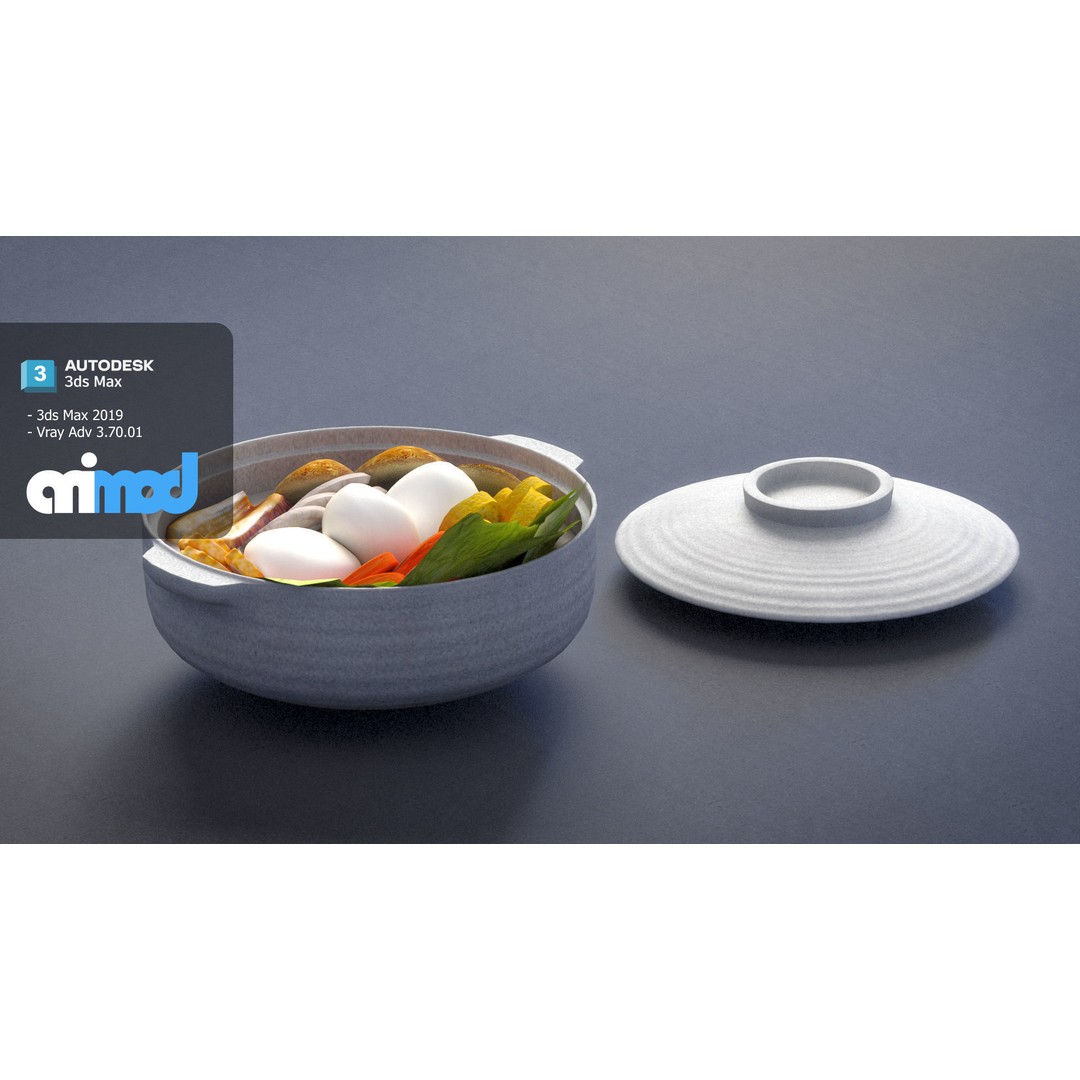 Nagasaki Hot Pot 3D Model – High Quality Food Asset, FBX, PBR Textures - View 6