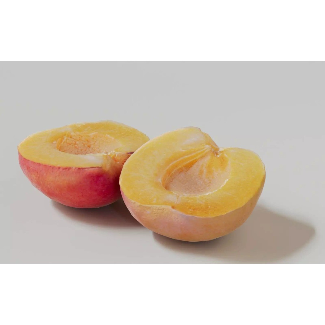Apricot 3D Model – Realistic Fruit Asset with PBR Textures, Blender