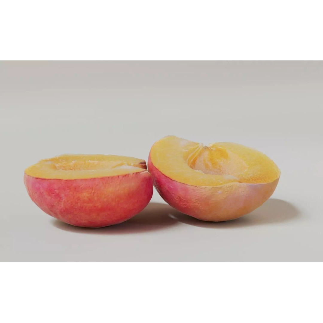 Apricot 3D Model – Realistic Fruit Asset with PBR Textures, Blender - View 9