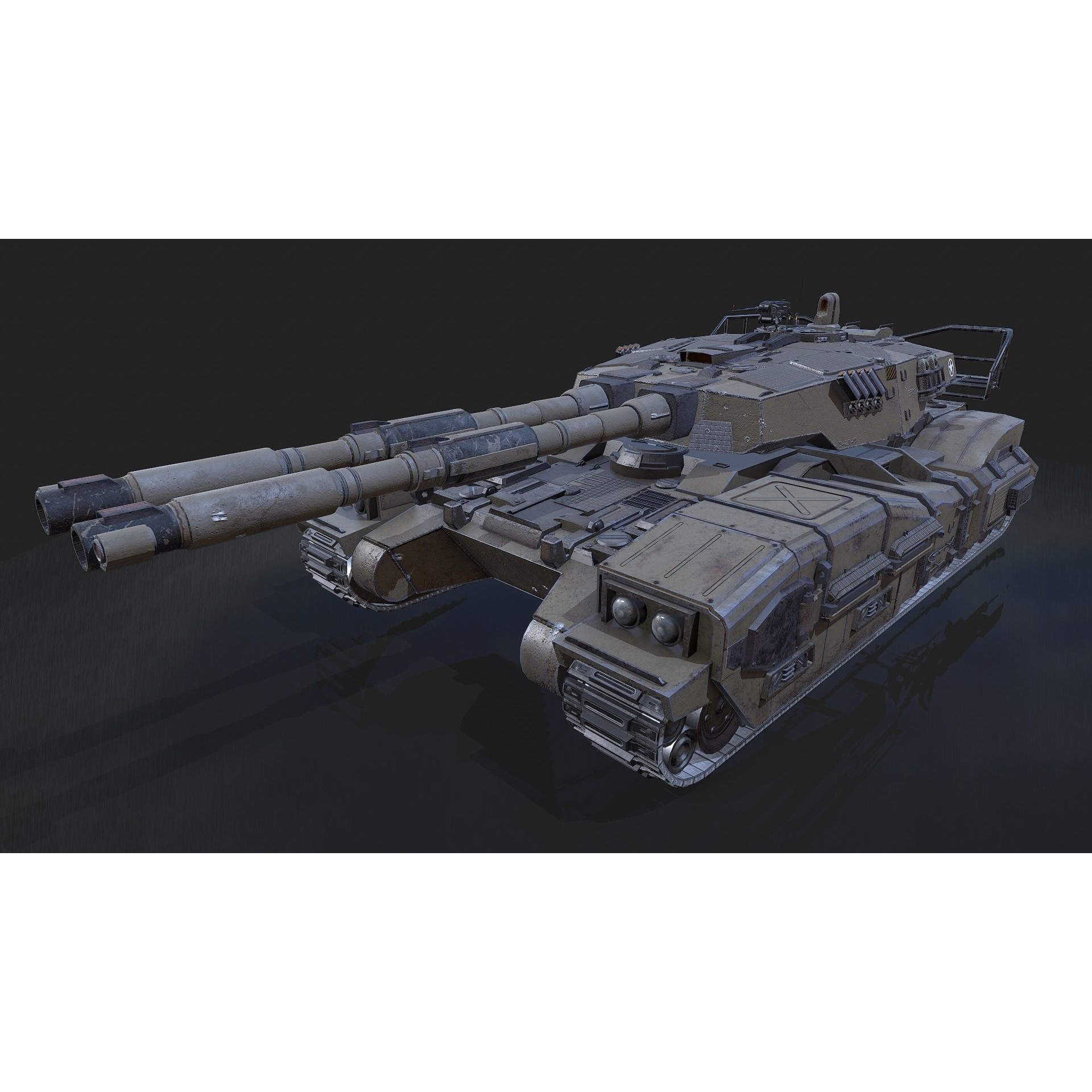 Type 61 Tank - Low-Poly Game-Ready 3D Model - View 10