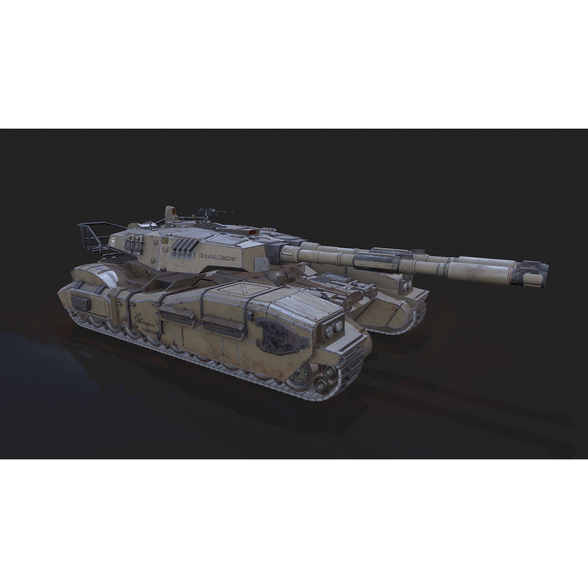 Type 61 Tank - Low-Poly Game-Ready 3D Model - View 11