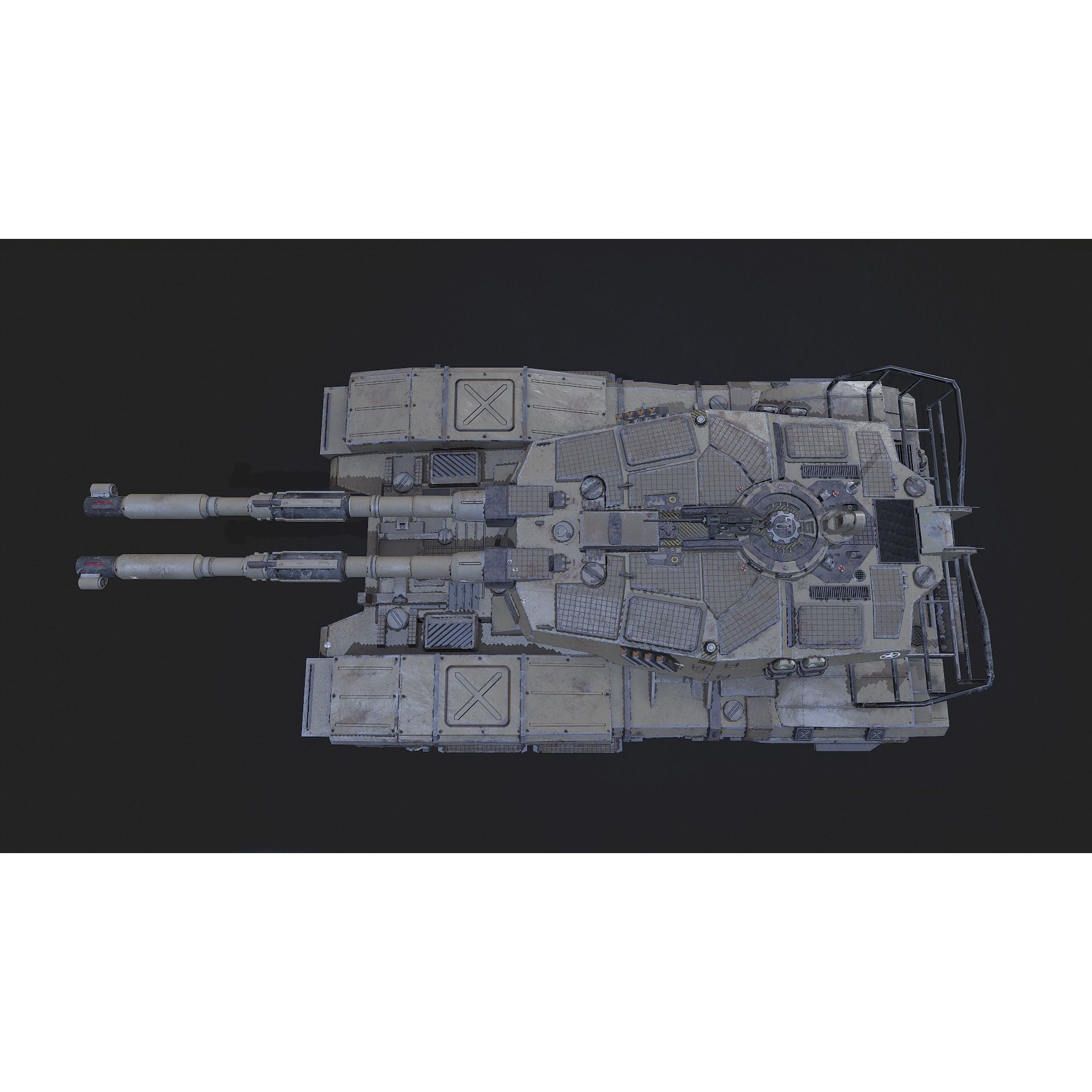 Type 61 Tank - Low-Poly Game-Ready 3D Model - View 15