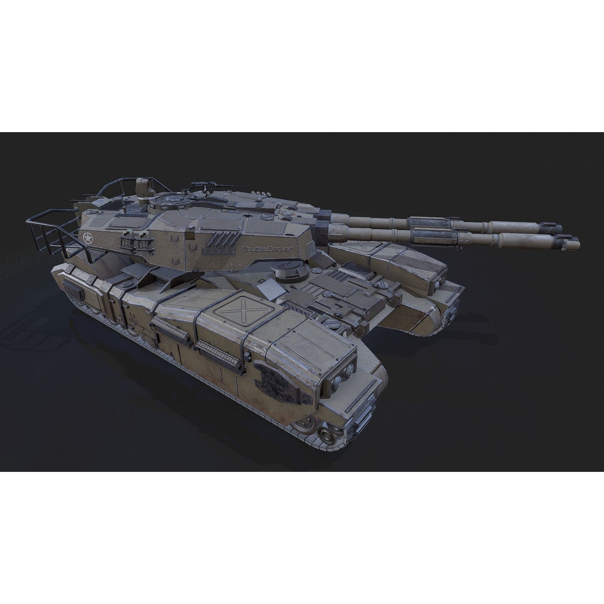 Type 61 Tank - Low-Poly Game-Ready 3D Model - View 17