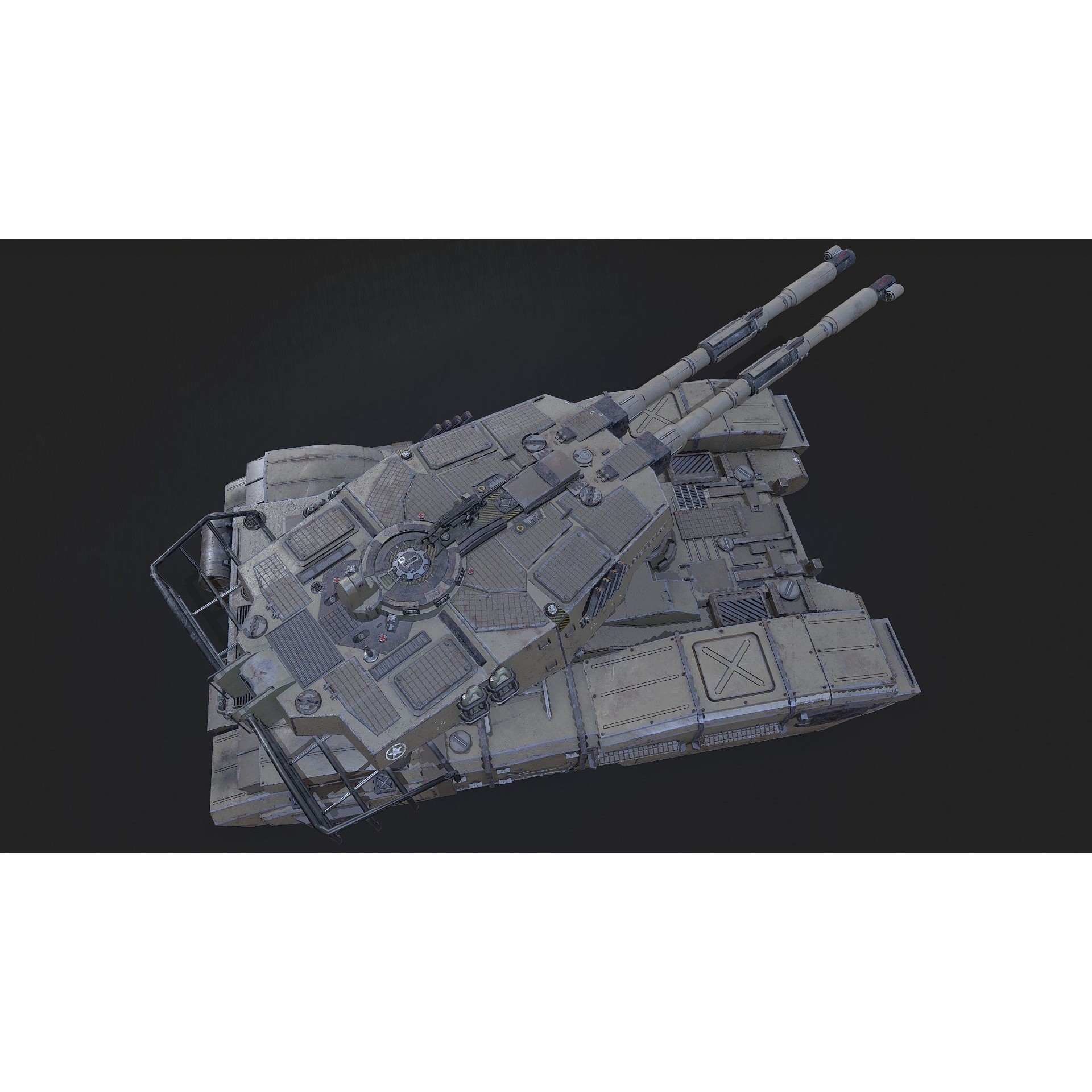 Type 61 Tank - Low-Poly Game-Ready 3D Model - View 19