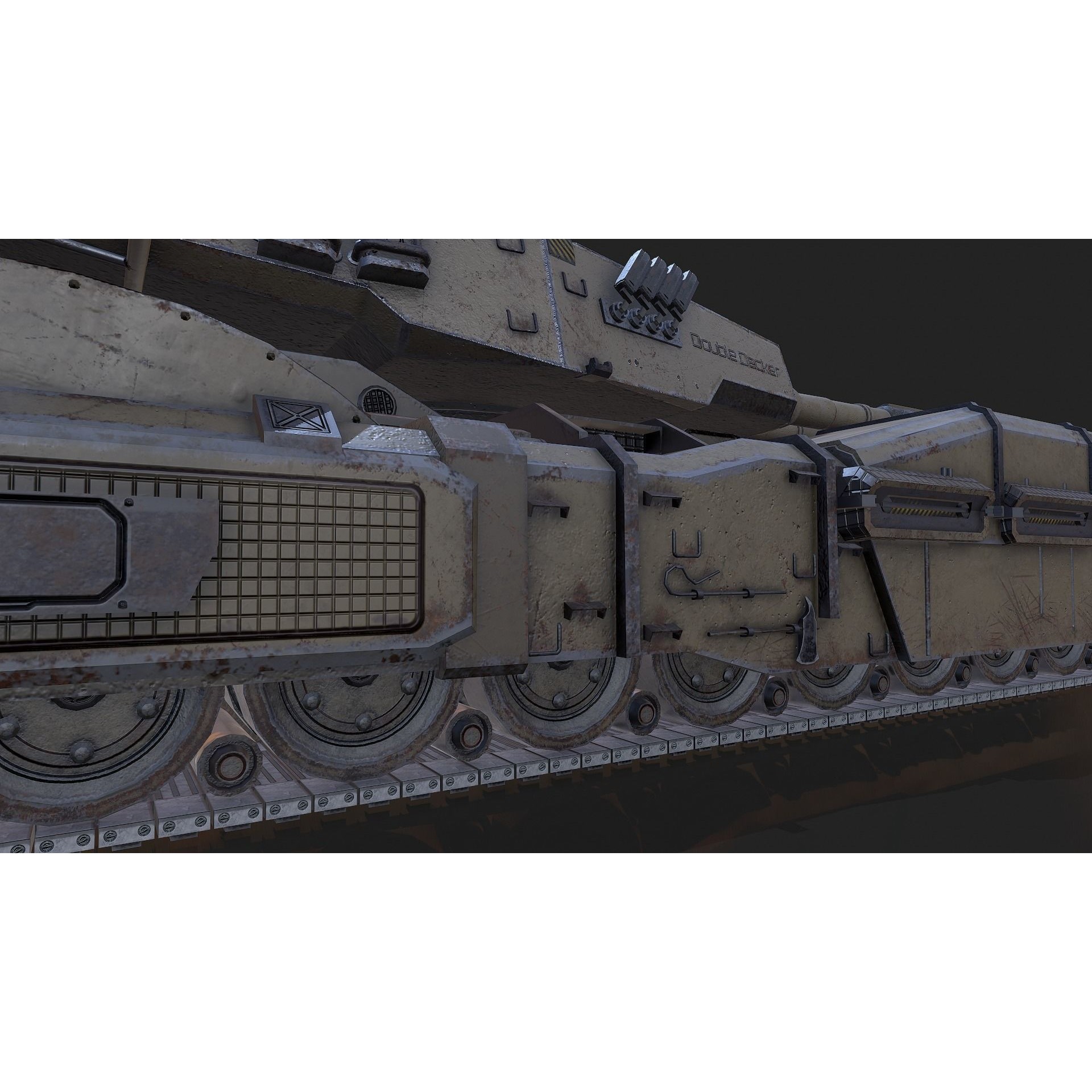 Type 61 Tank - Low-Poly Game-Ready 3D Model - View 21