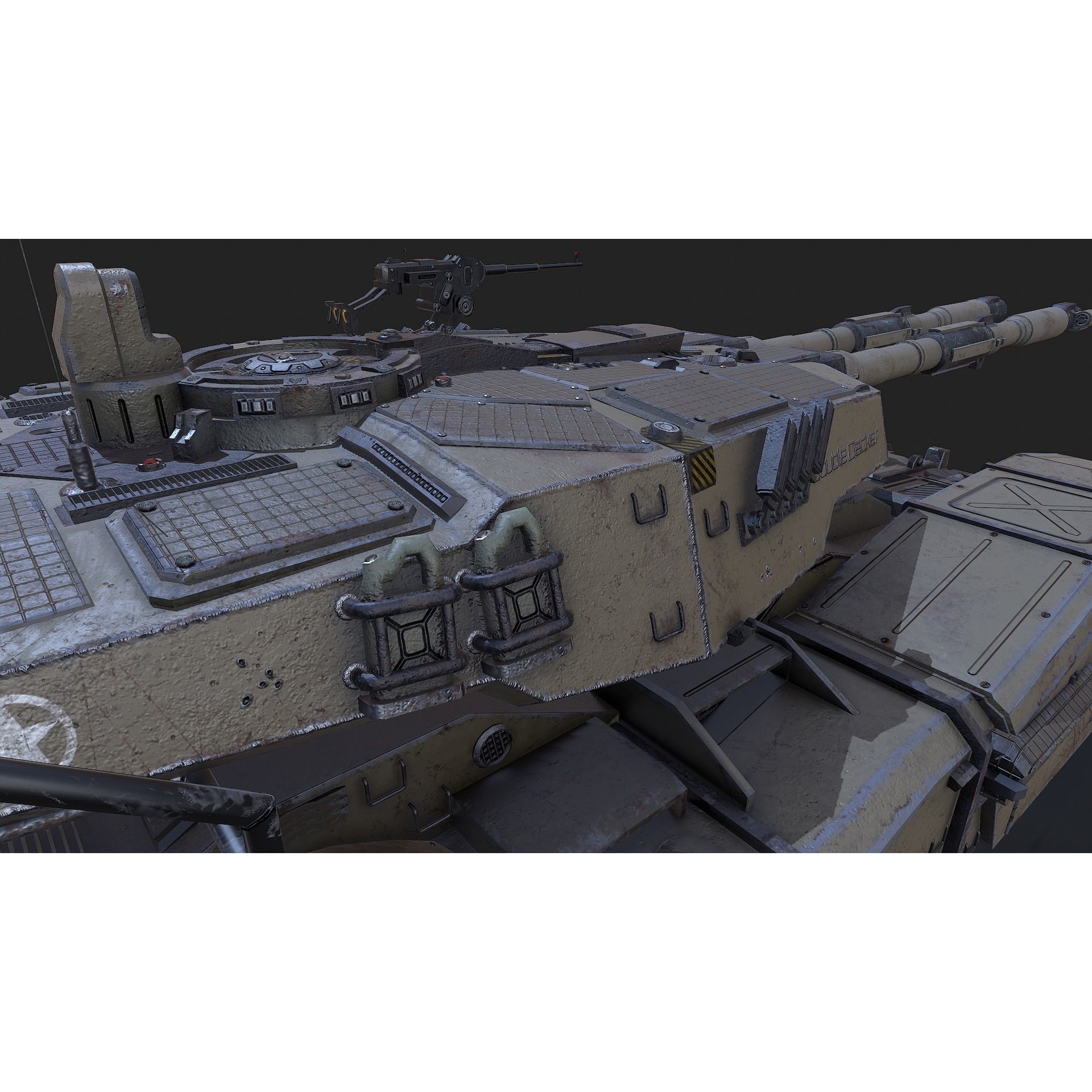 Type 61 Tank - Low-Poly Game-Ready 3D Model - View 22