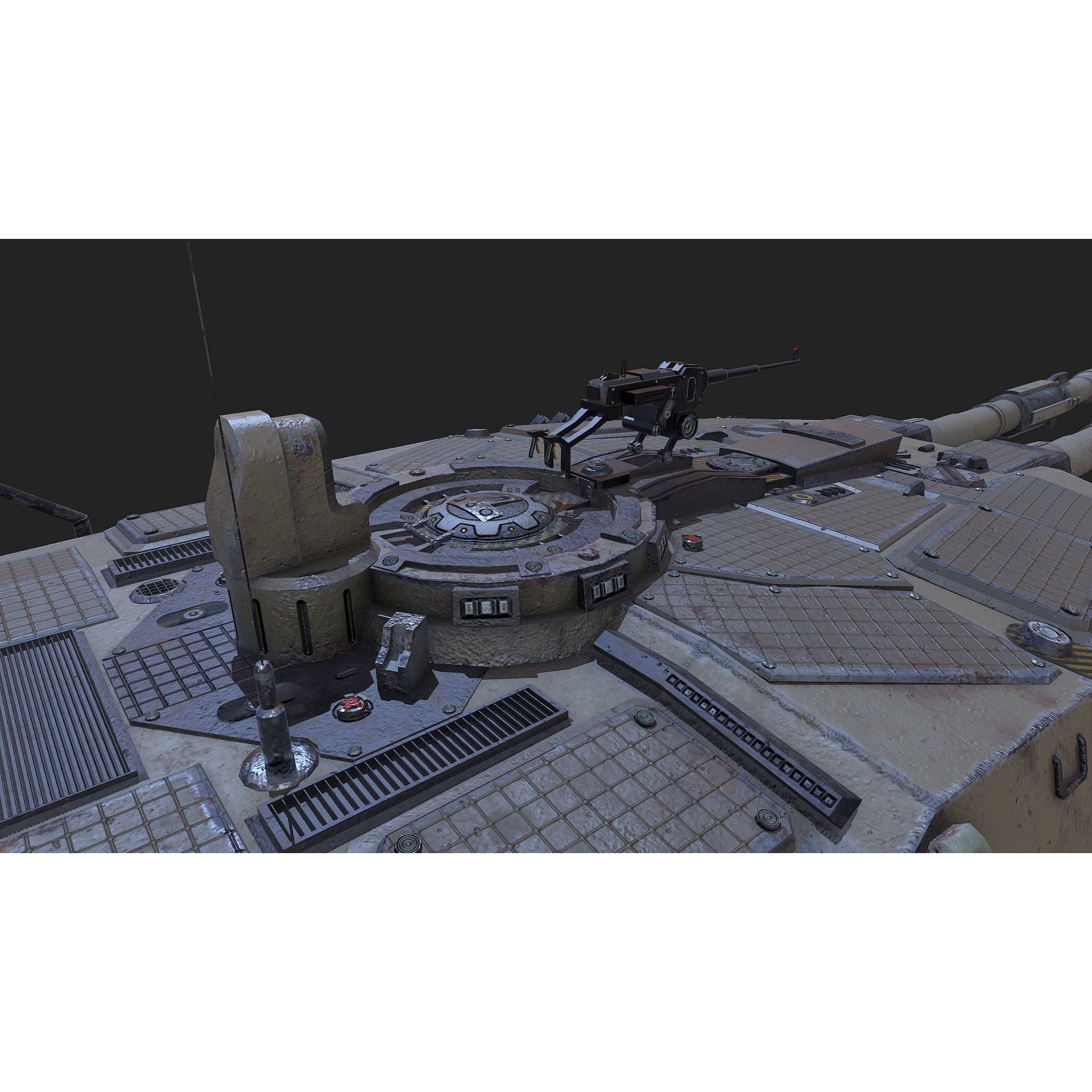 Type 61 Tank - Low-Poly Game-Ready 3D Model - View 23