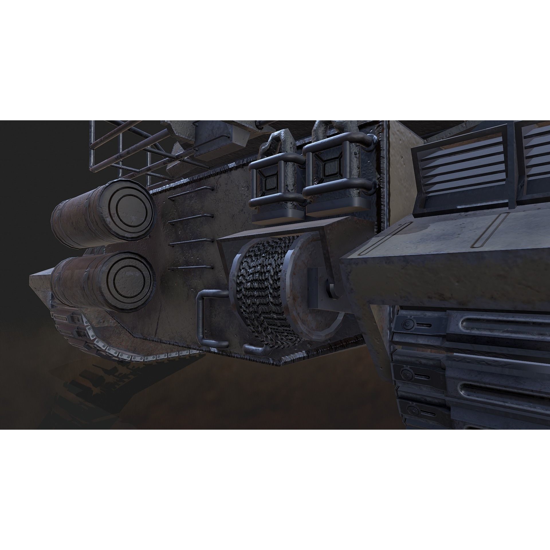 Type 61 Tank - Low-Poly Game-Ready 3D Model - View 25