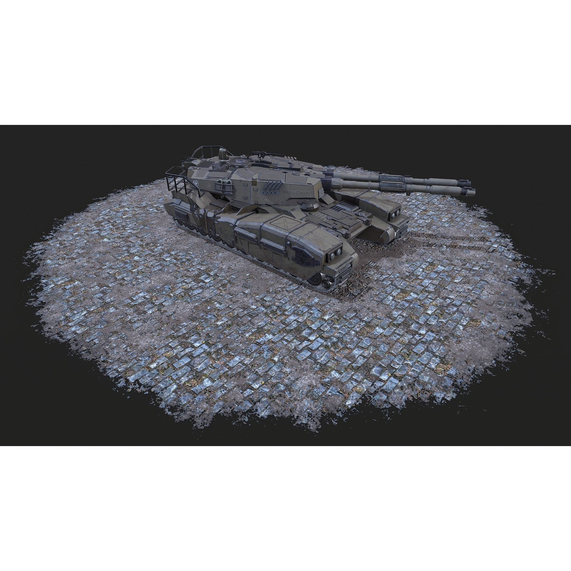 Type 61 Tank - Low-Poly Game-Ready 3D Model - View 3