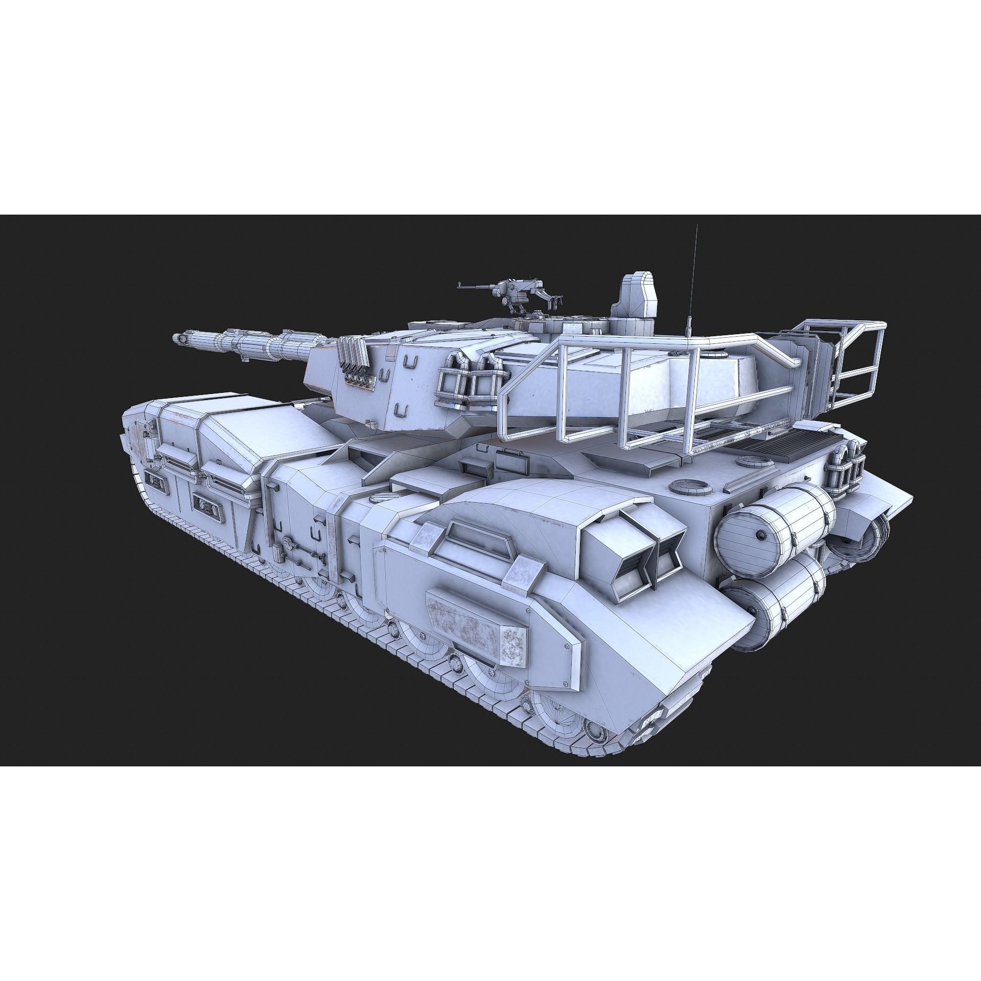 Type 61 Tank - Low-Poly Game-Ready 3D Model - View 31